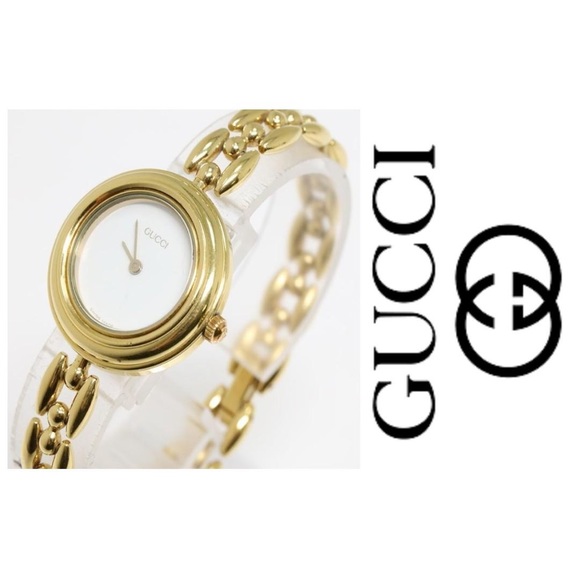 Vintage Ladies Gucci 11/12.2 Gold Stainless Steel Watch - Picture 1 of 3